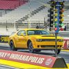 Yellow Drag Racing Car paint by number