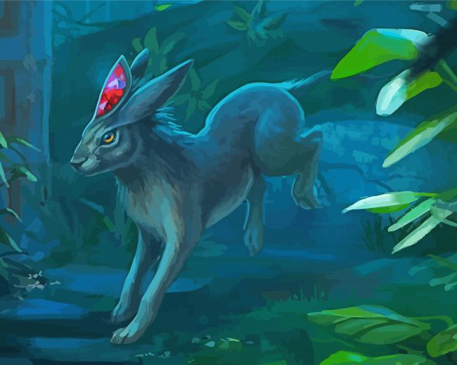 Fantasy Mystical Rabbit paint by number