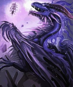 Fantasy Space Dragon paint by number