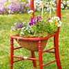 Flowers In Red Chair paint by number