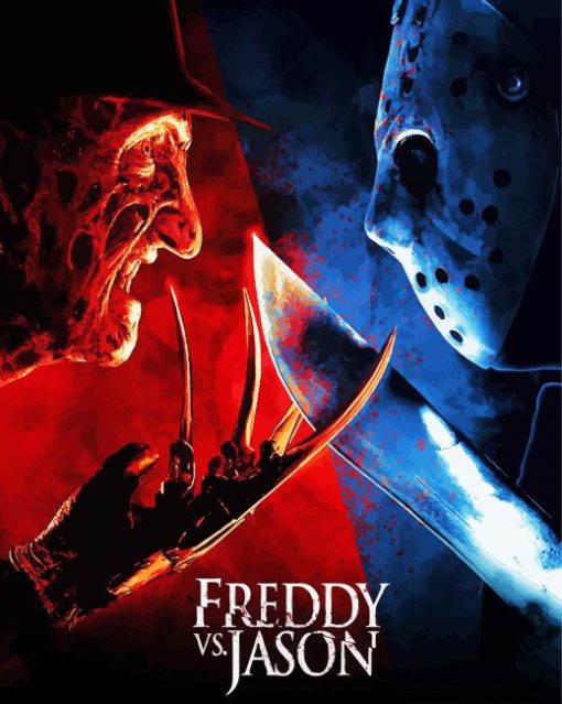 Freddy Vs Jason Movie Poster paint by number