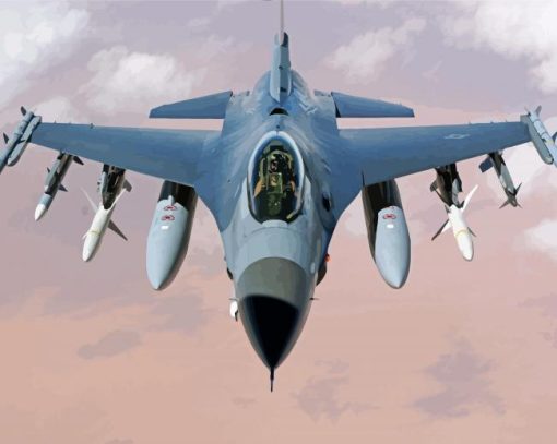 F16 Fighting Falcon paint by number