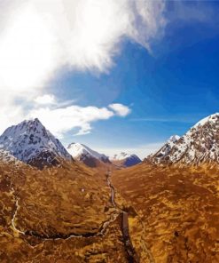 Glen Coe Mountains paint by number