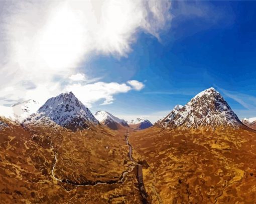 Glen Coe Mountains paint by number
