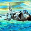 Harrier Aircraft paint by number