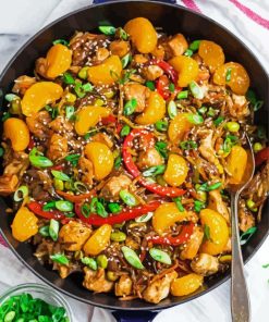 Healthy Chicken Stir Fry paint by number