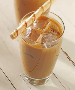 Iced Hot Coffee Latte paint by number