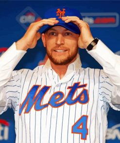 Jed Lowrie Mets paint by number