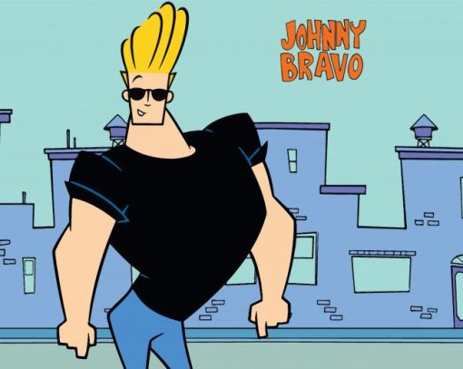 Johnny Bravo Cartoon paint by number