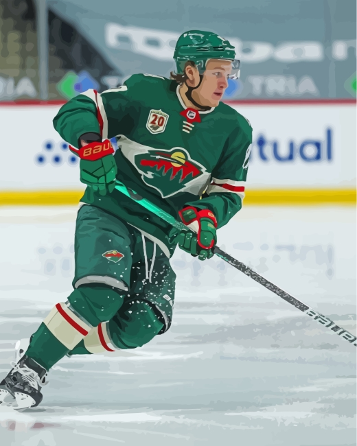 Kirill Kaprizov Hockey Player paint by number