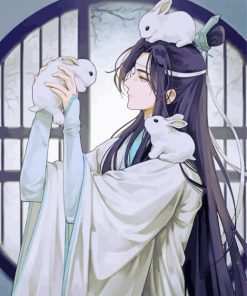Lan Wangji With Rabbits paint by number