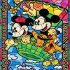 Micky And Minnie Stained Glass paint by number