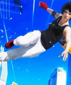 Mirrors Edge Video Game paint by number