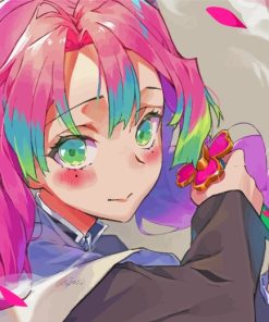 Mitsuri Anime Girl paint by number