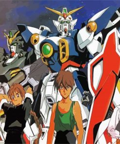 Mobile Suit Gundam Wing Anime paint by number