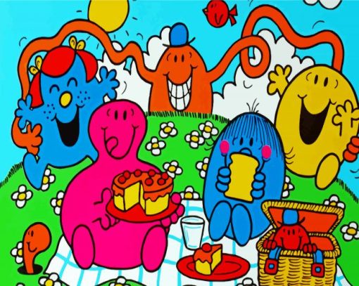 Mr Men And Little Miss paint by number