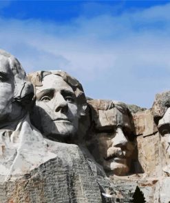 Mt Rushmore Monument paint by number
