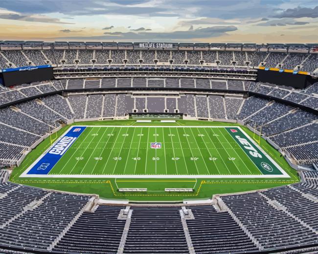 NY Giants Stadium paint by number