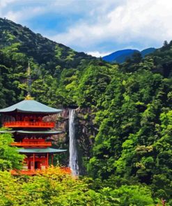 Nachi Falls Japan paint by number