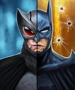 Owlman And Batman paint by number