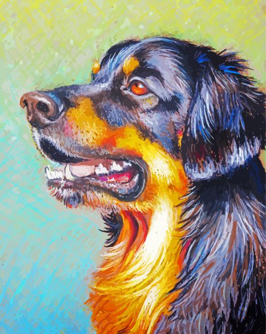 Pastel Dog Animal paint by number