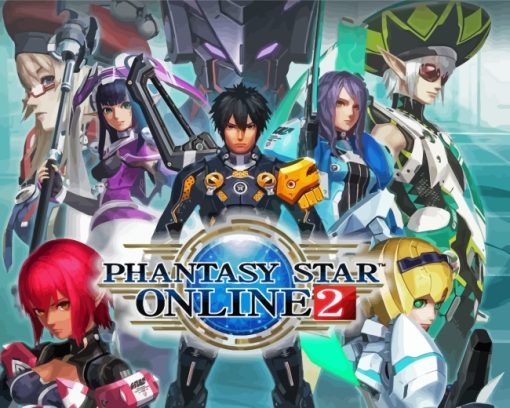 Phantasy Star Video Game paint by number