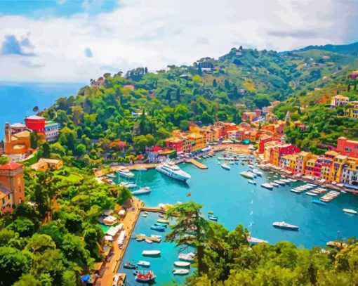 Portofino Italy Europe paint by number