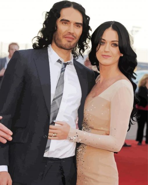 Russell Brand And Katy Perry paint by number