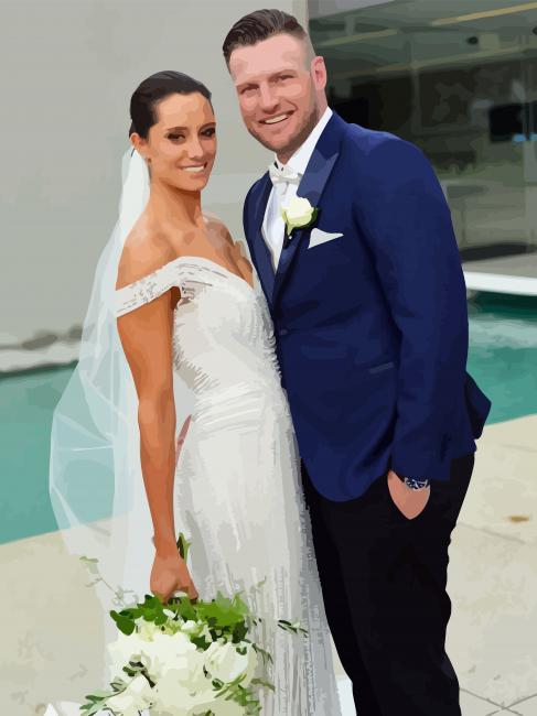 Sam Groth And His Wife Wedding paint by number