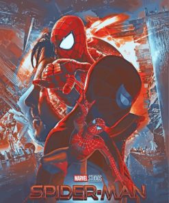 Spider Man No Way Home Movie Poster paint by number