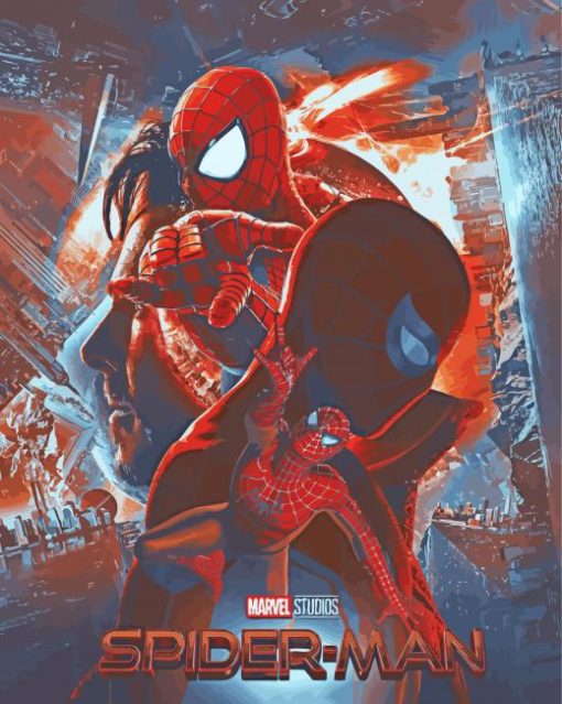 Spider Man No Way Home Movie Poster paint by number