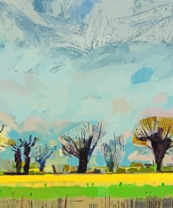 Spring Tree Line II By Jane Human paint by number
