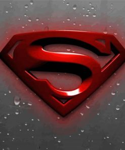 Superman Logo paint by number