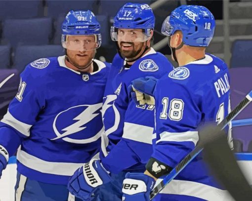 Tampa Bay Lightning Players paint by number