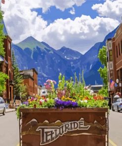 Telluride Colorado paint by number