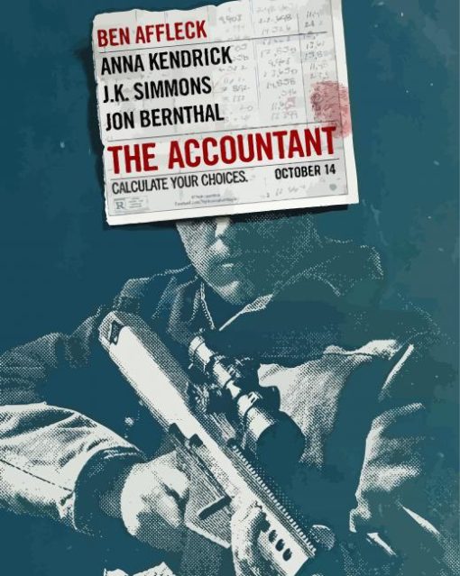 The Accountant Movie Poster paint by number