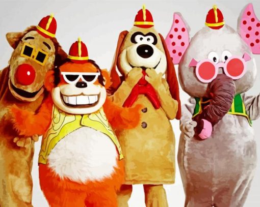 The Banana Splits Characters paint by number