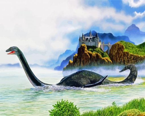 The Loch Ness Monster paint by number