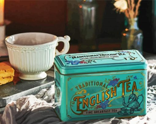 Vintage English Tea paint by number