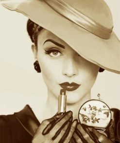 Vintage Glam Woman paint by number