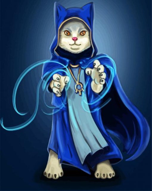 Wizard Cat paint by number