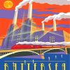 Battersea In London Poster paint by number