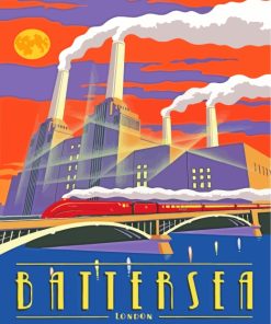 Battersea In London Poster paint by number