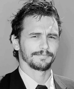Black And White James Franco paint by number