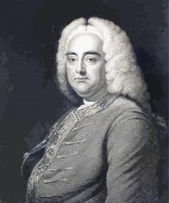 Black And White Handel paint by number