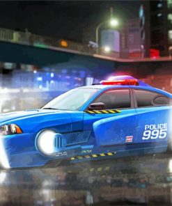 Blade Runner Spinner Dodge Police Car paint by number