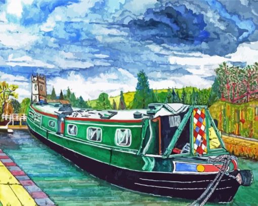 Canal Boat paint by number