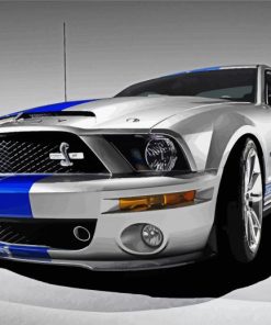 Grey Ford Shelby Cobra paint by number