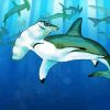 Hammerhead Shark Ocean Animals paint by number