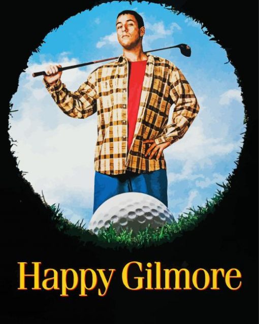 Happy Gilmore Movie Poster paint by number